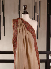 Royal Fashion Embroidered Woolen Shawls - RF25SH 0176C004 Beige